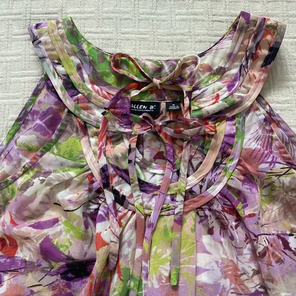 Allen B. Schwartz Y2K floral sheer top. - Picture 2 of 8